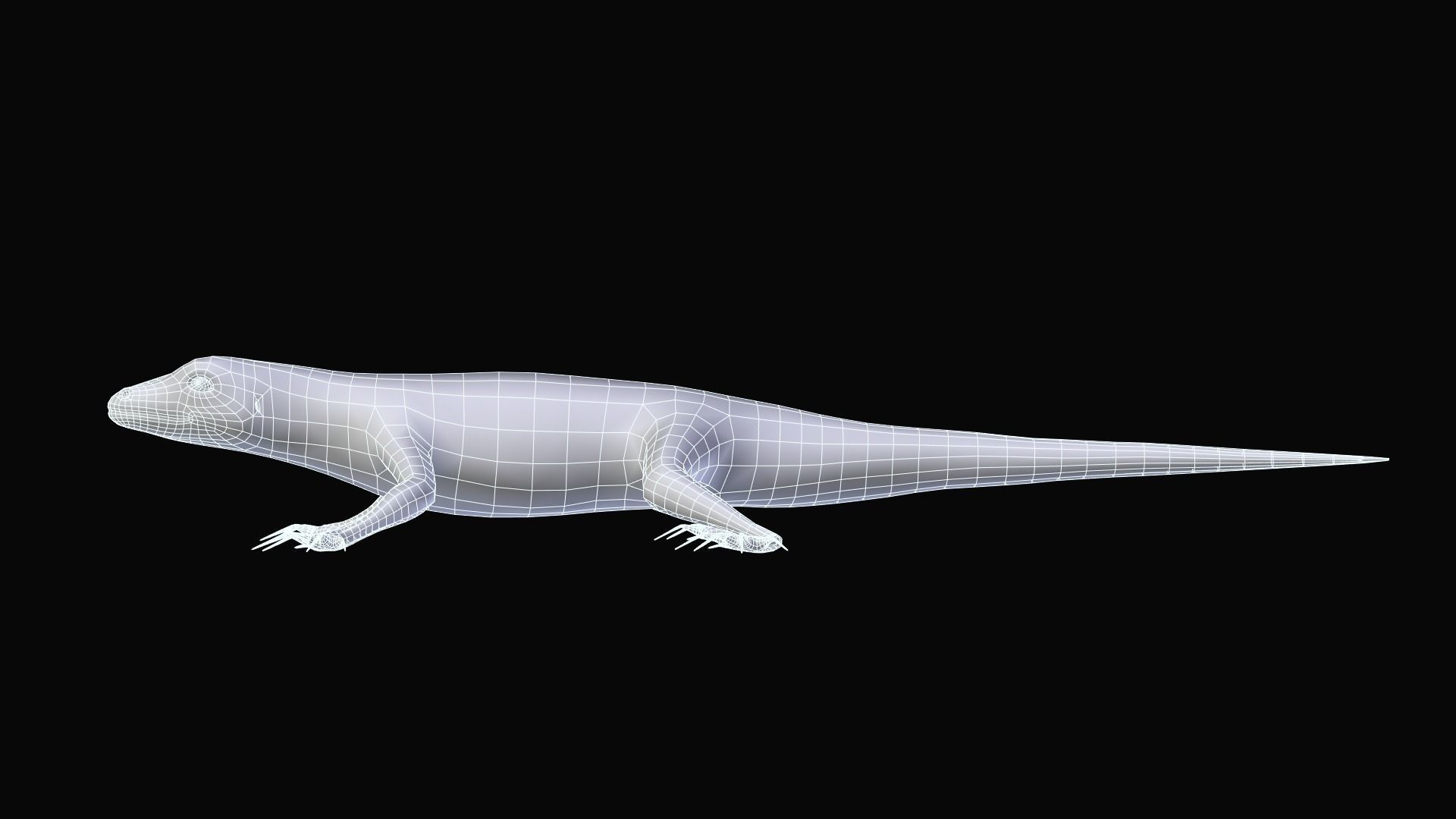 Green Lizard- Podarcis Sicula Low-poly 3D model_15