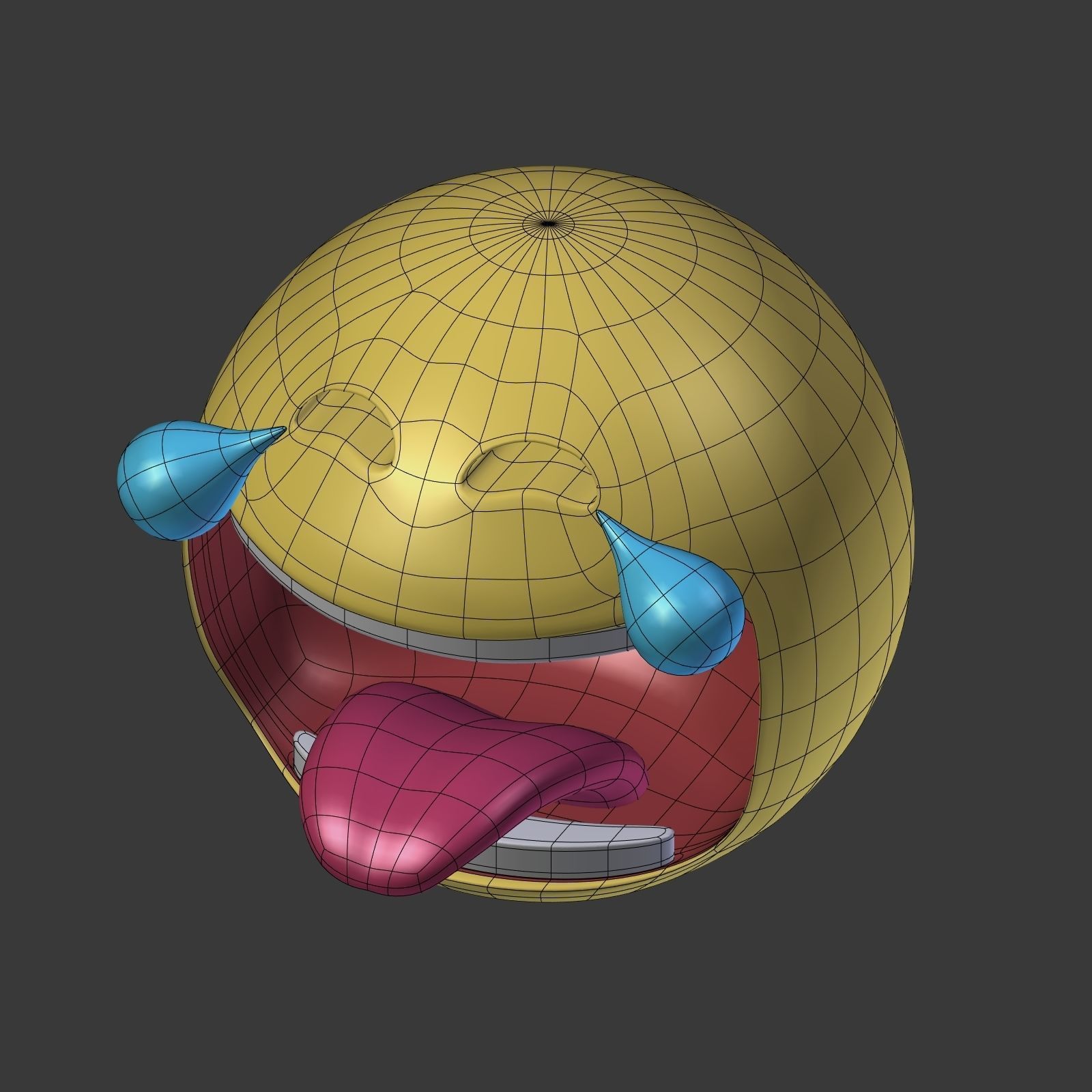Laughing To Crying Smiley Low-poly 3D model_10