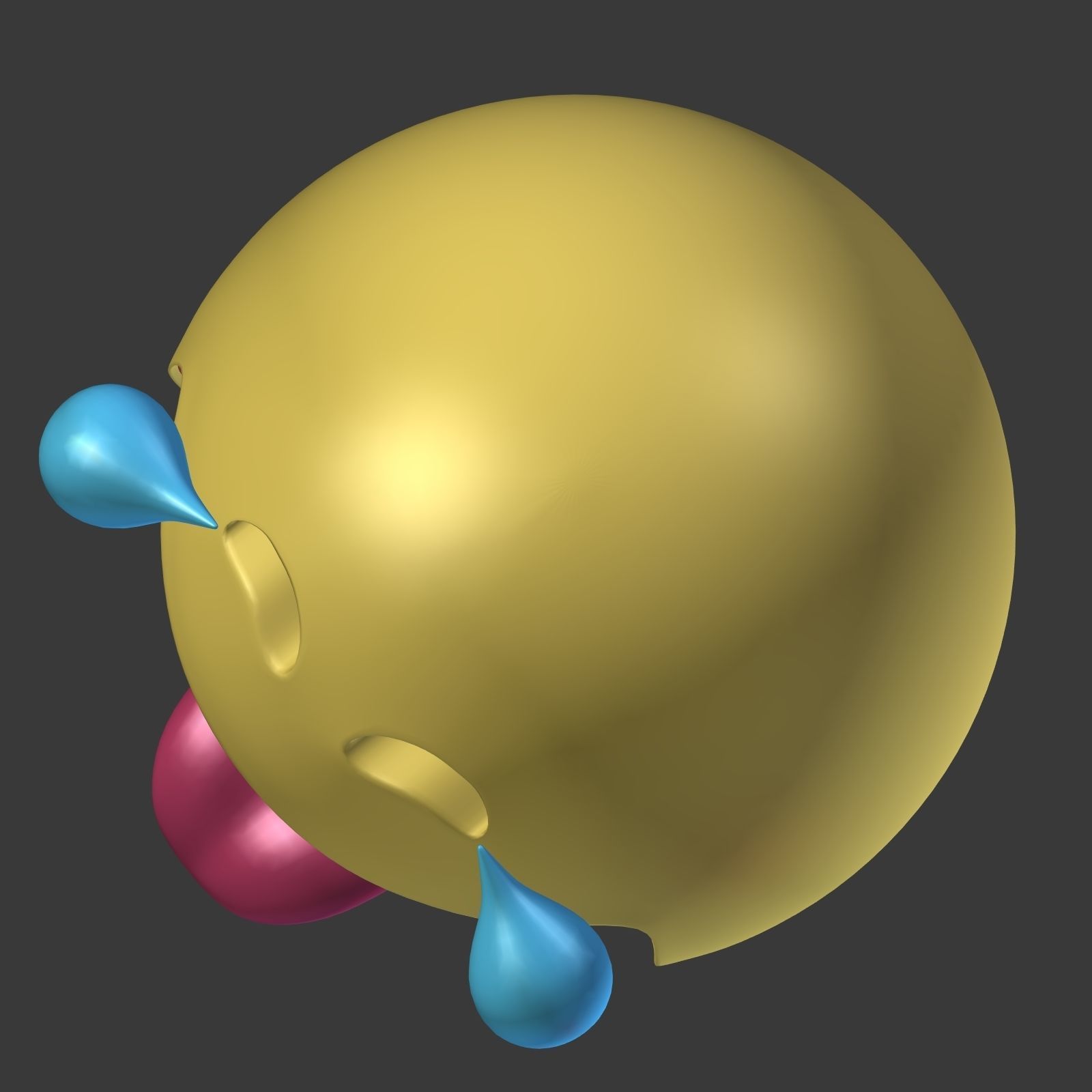 Laughing To Crying Smiley Low-poly 3D model_13