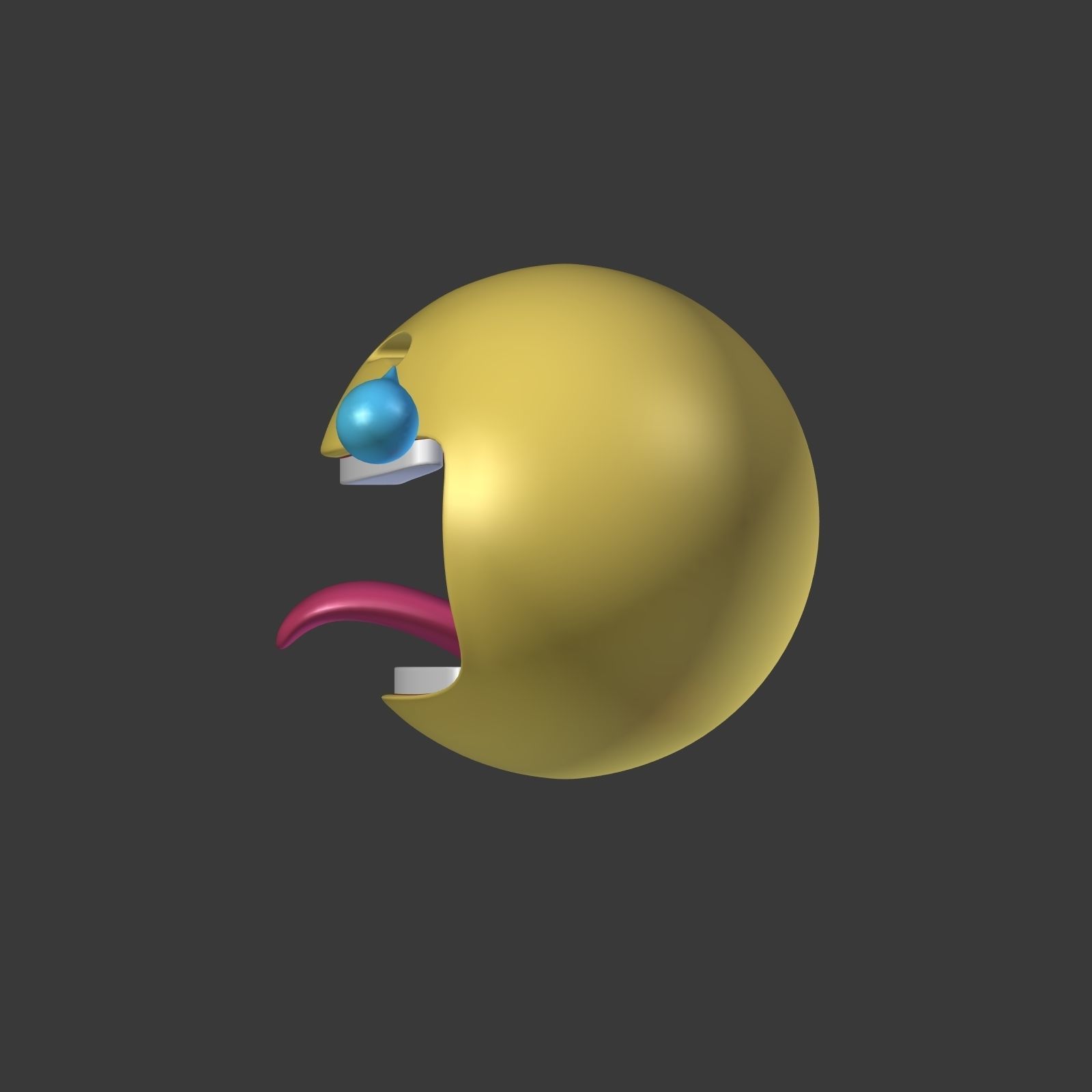Laughing To Crying Smiley Low-poly 3D model_7