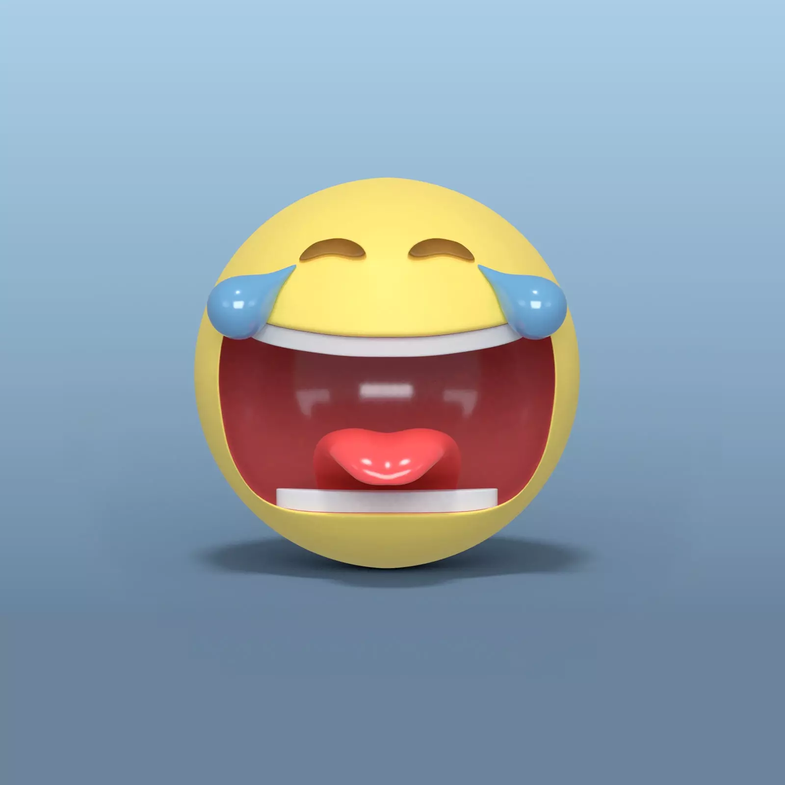 Laughing To Crying Smiley Low-poly 3D model_0