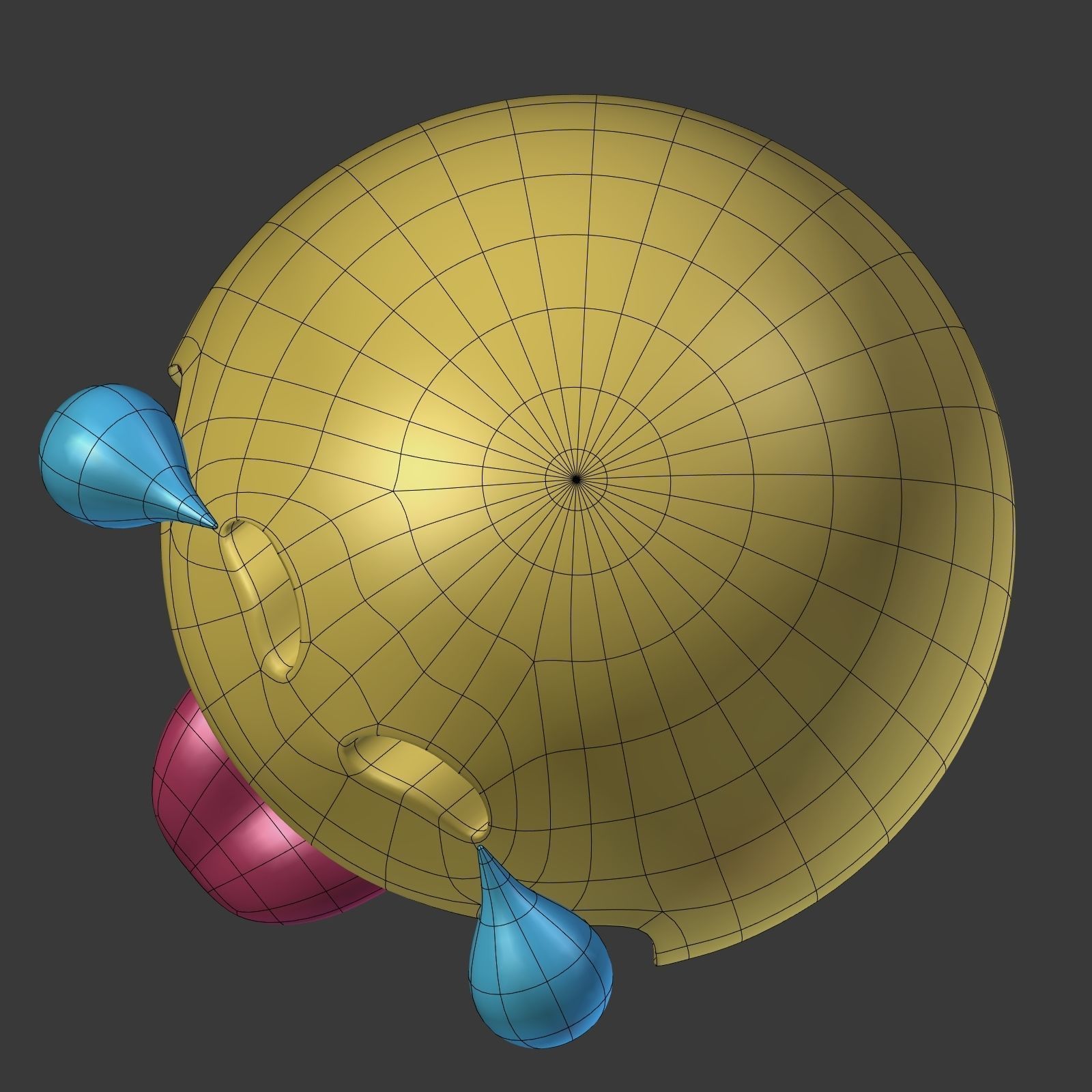Laughing To Crying Smiley Low-poly 3D model_14