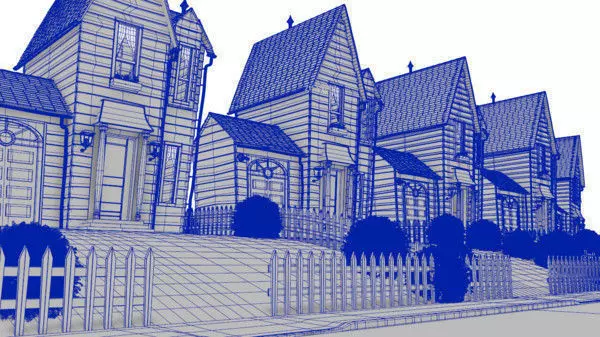 Toony house - despicable 3D model_0