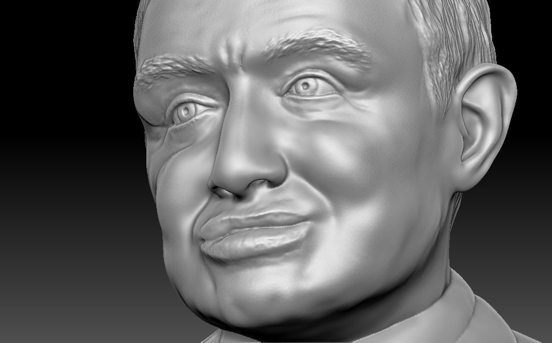 Stephen Hawking 3D printing ready stl obj formats 3D print model_19