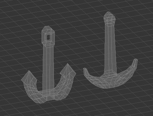 Low poly anchors two Free low-poly 3D model_4