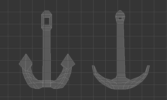 Low poly anchors two Free low-poly 3D model_1