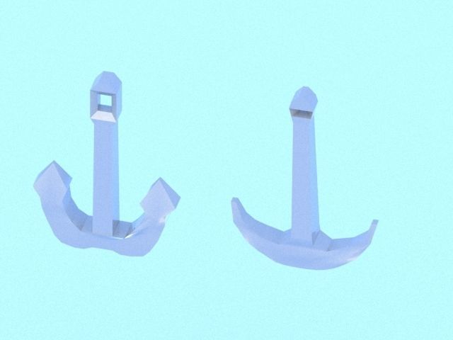 Low poly anchors two Free low-poly 3D model_6
