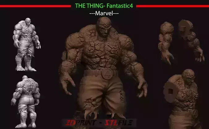 The Thing - Fantastic Four - Marvel 3D print model