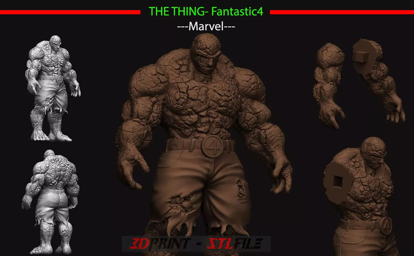 The Thing - Fantastic Four - Marvel 3D print model_0