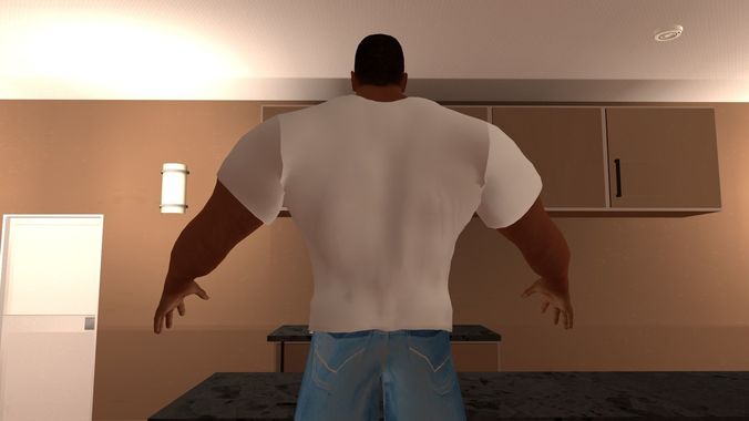 buff man 3D model