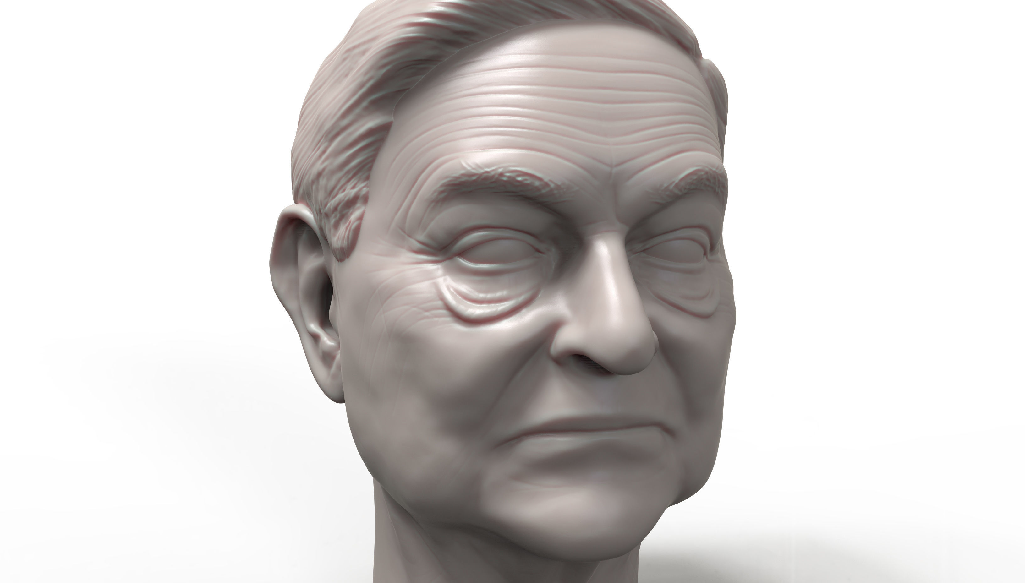 George Soros 3D printable portrait sculpture 3D print model_2