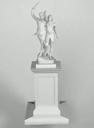 WARRIORS two statues