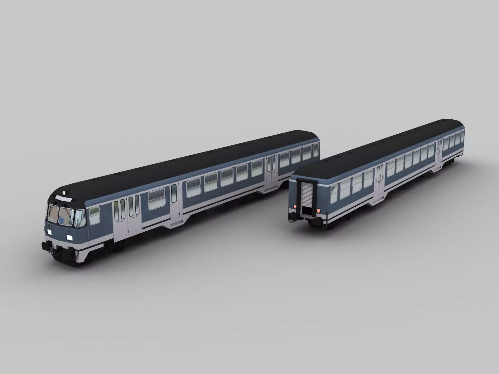Lowpoly Train 2 japanese Low-poly 3D model_0
