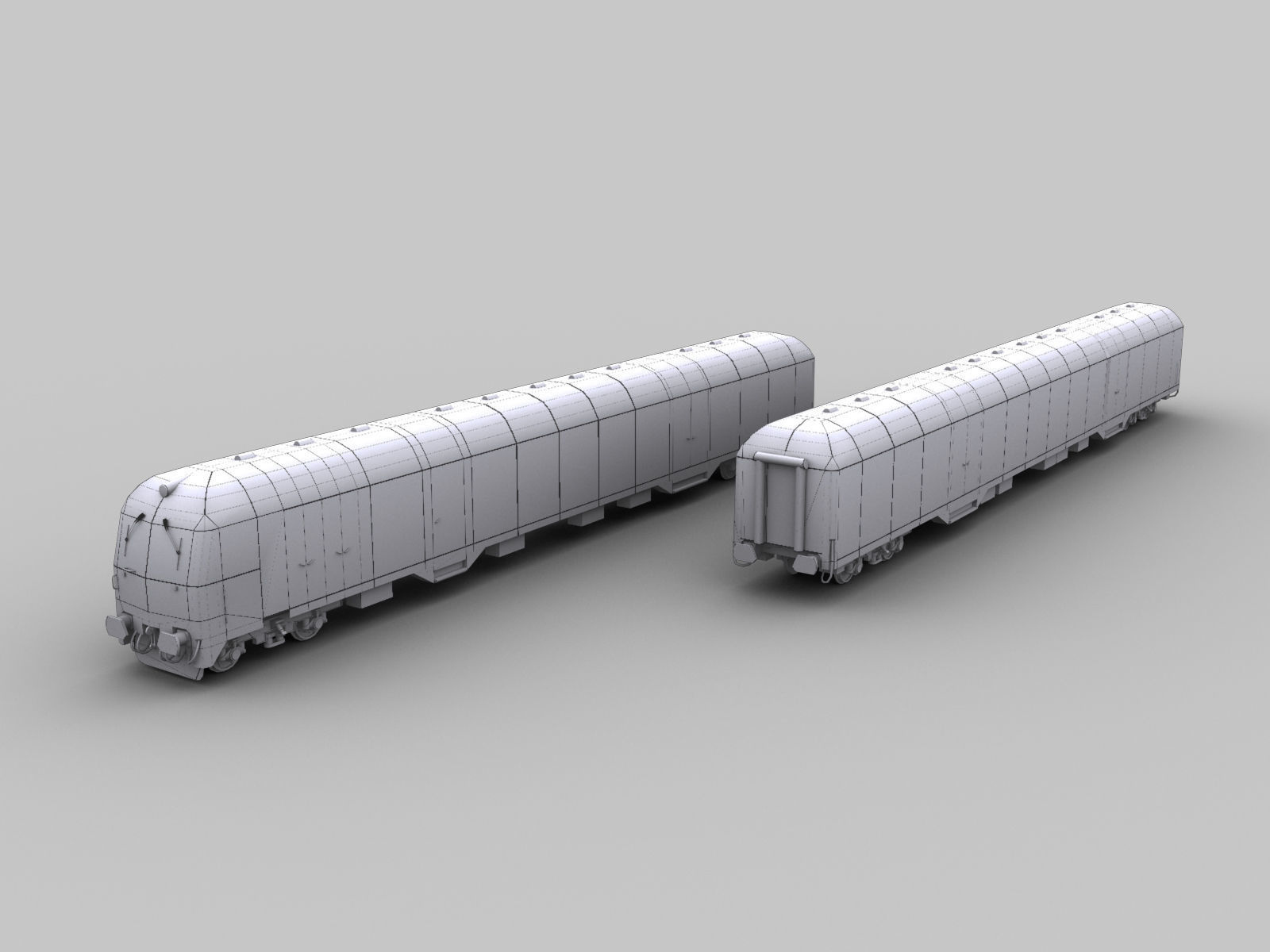 Lowpoly Train 2 japanese Low-poly 3D model_2