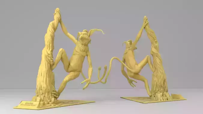 Kowakee the Monkey-Lizard Statue