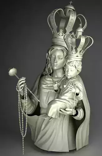 VIRGIN 4 statue of king wearing crown