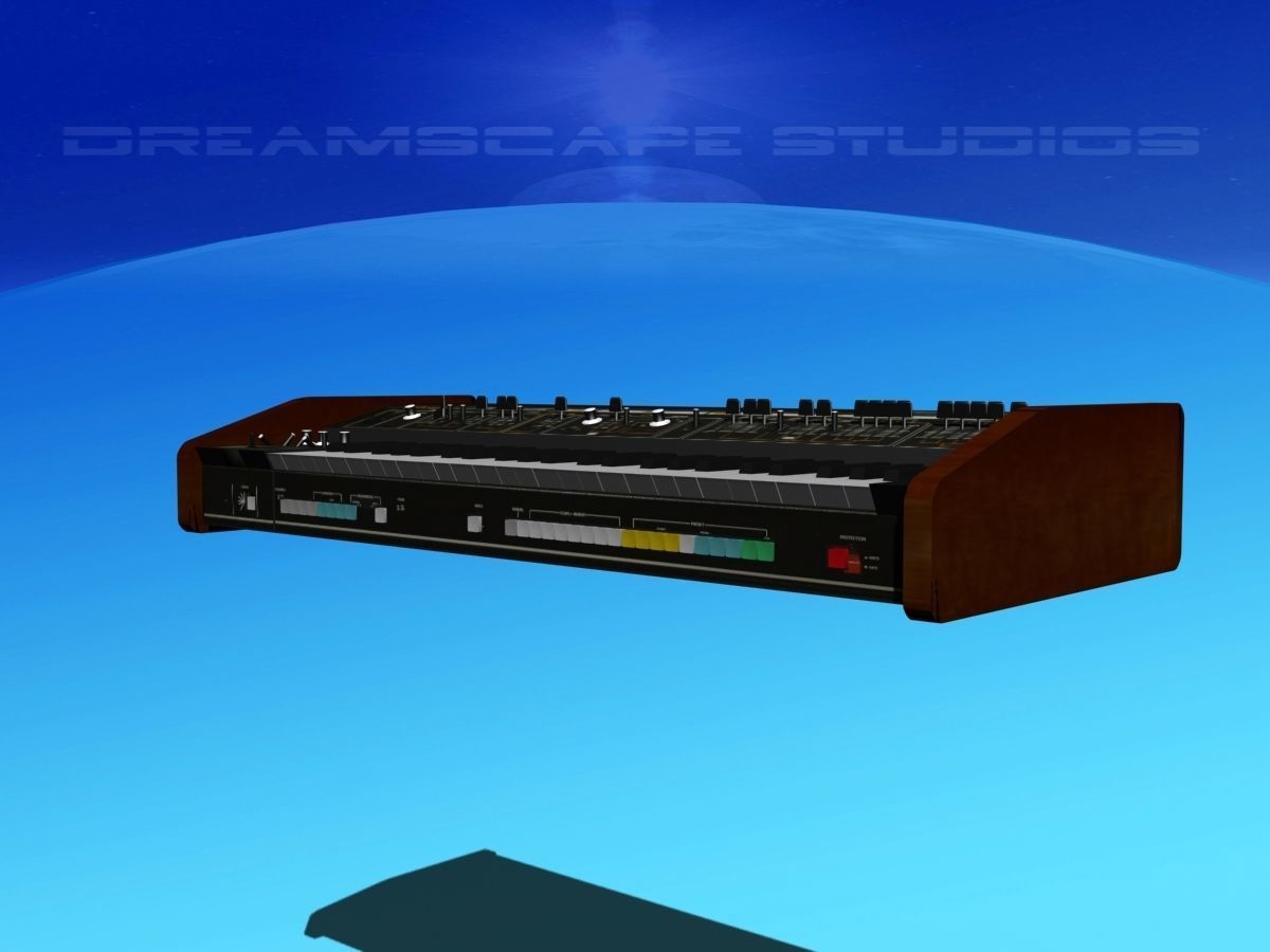 Roland Jupiter 4 Synthesizer 3D model_1