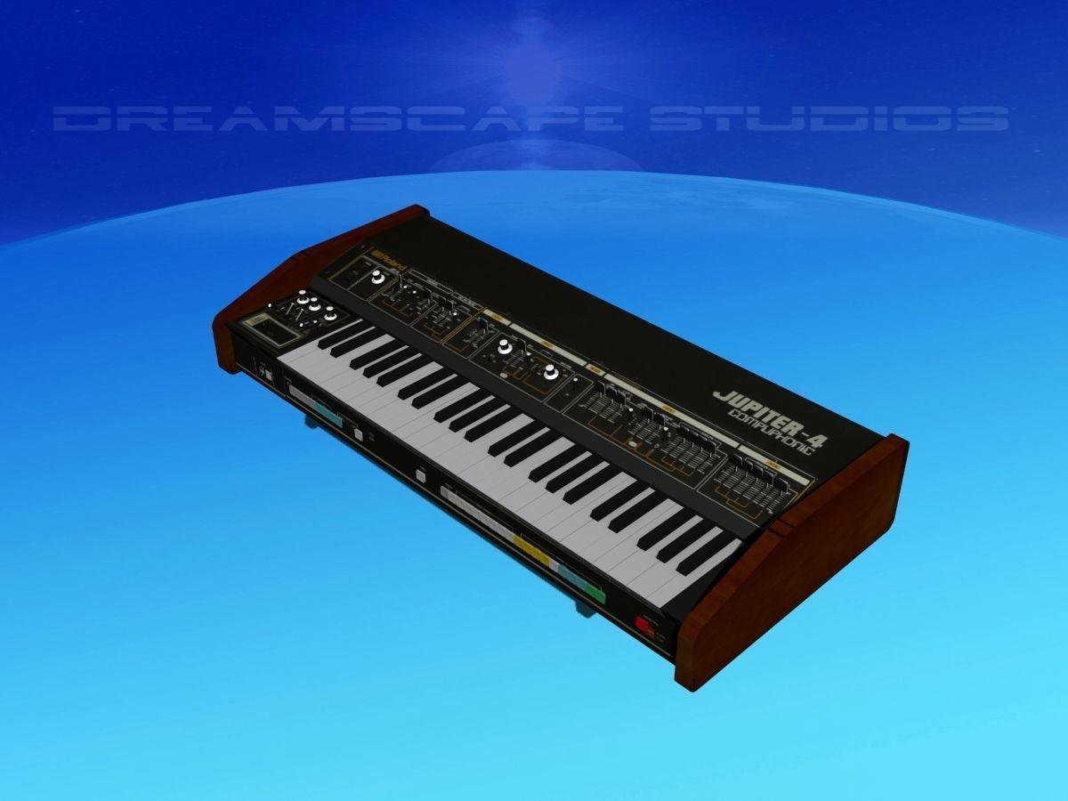 Roland Jupiter 4 Synthesizer 3D model_9