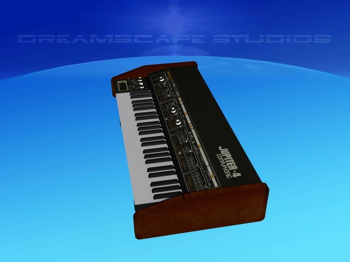 Roland Jupiter 4 Synthesizer 3D model_8