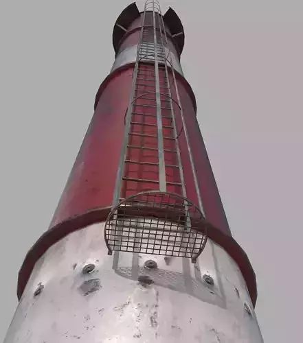 Industrial Chimney  Low-poly 3D model