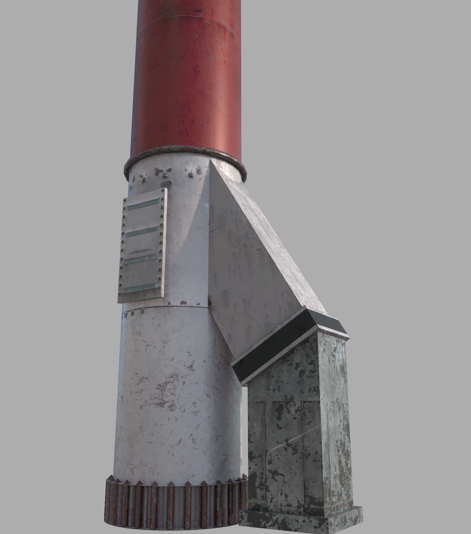 Industrial Chimney  Low-poly 3D model_3