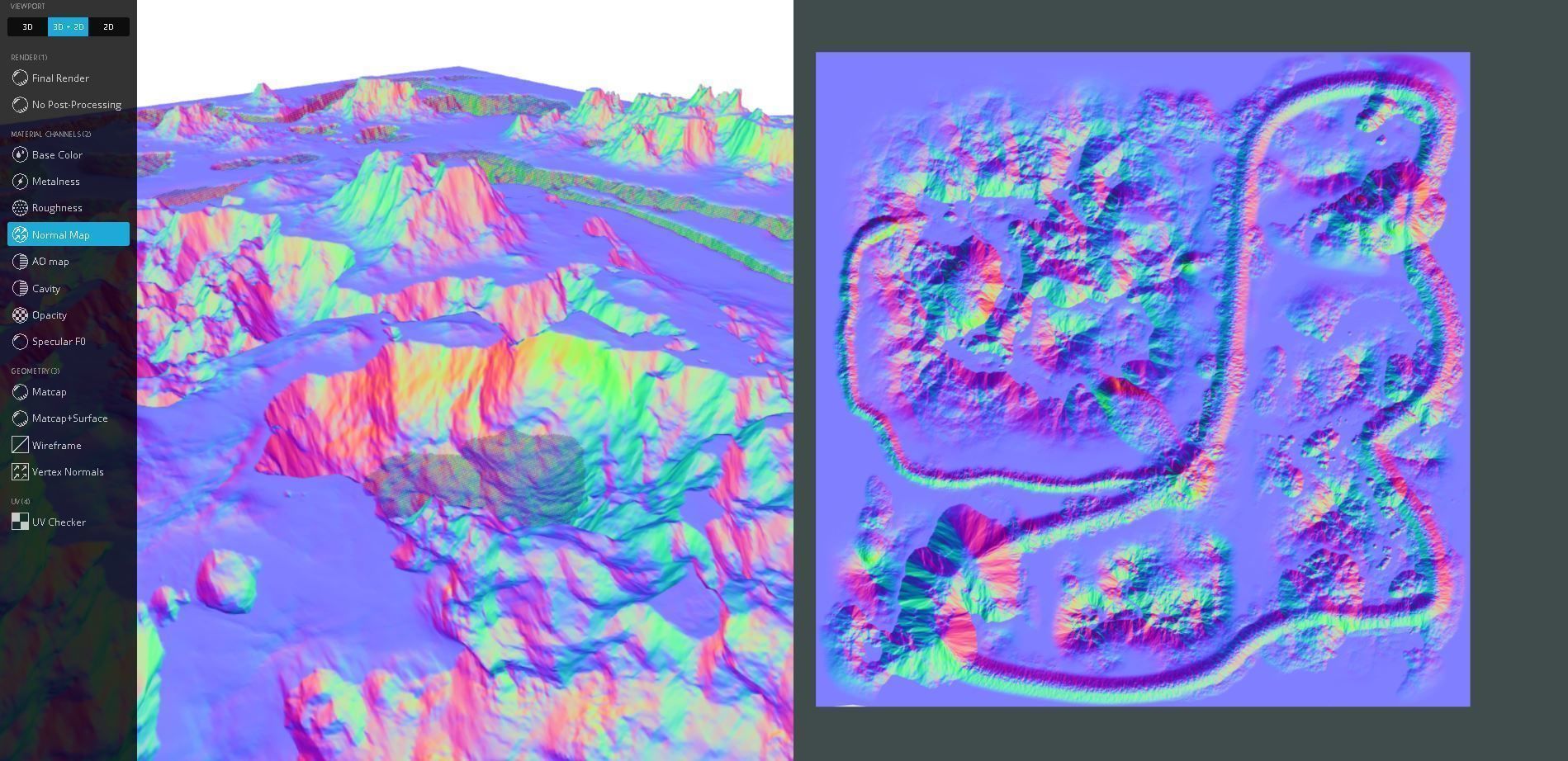 Winter Snow Environment 1 With Frozen Lakes And Mountains  Low-poly 3D model_10