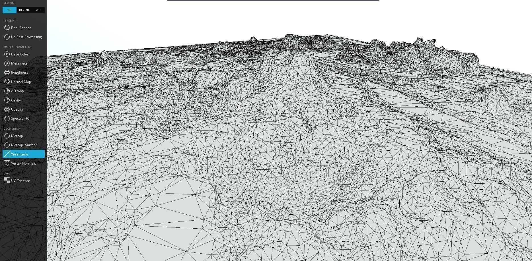 Winter Snow Environment 1 With Frozen Lakes And Mountains  Low-poly 3D model_13