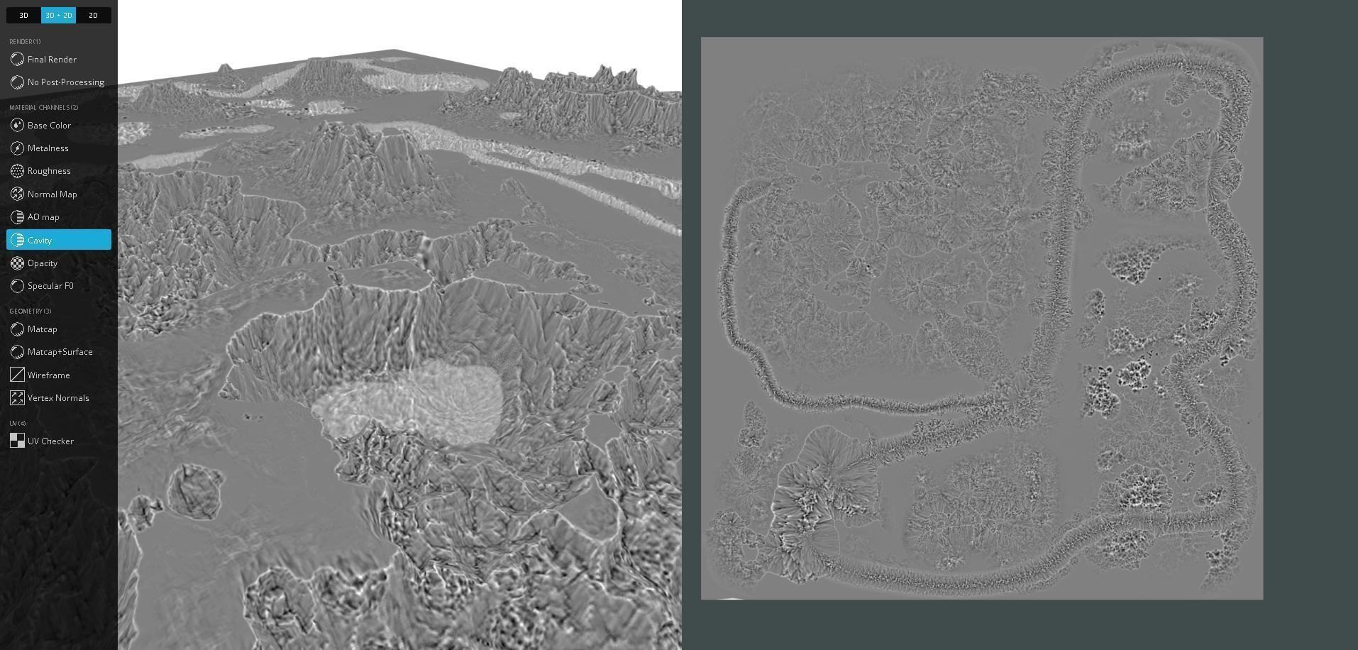 Winter Snow Environment 1 With Frozen Lakes And Mountains  Low-poly 3D model_8