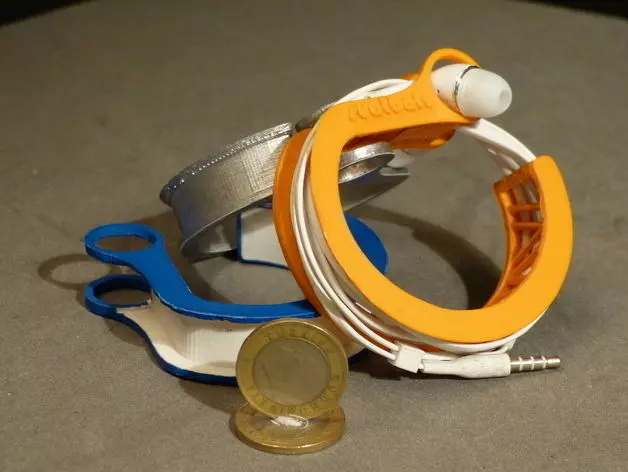 Earphone Wrapper Bracelet Free 3D print model_0