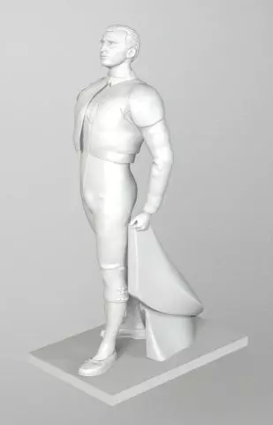 TORERO statue of man holding cloth 3D model_0