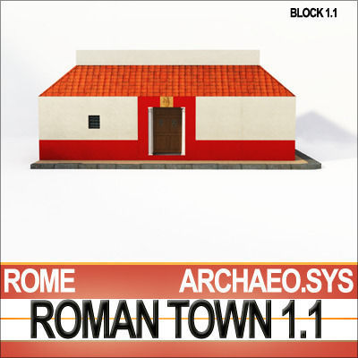 Roman Town House 1 1 Low Poly 3D model_2
