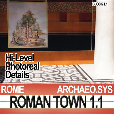 Roman Town House 1 1 Low Poly 3D model_7
