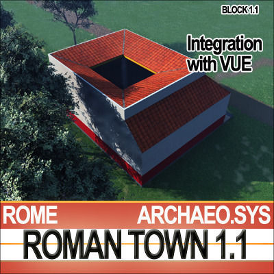 Roman Town House 1 1 Low Poly 3D model_8