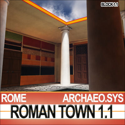 Roman Town House 1 1 Low Poly 3D model_5