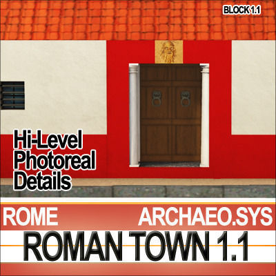 Roman Town House 1 1 Low Poly 3D model_6