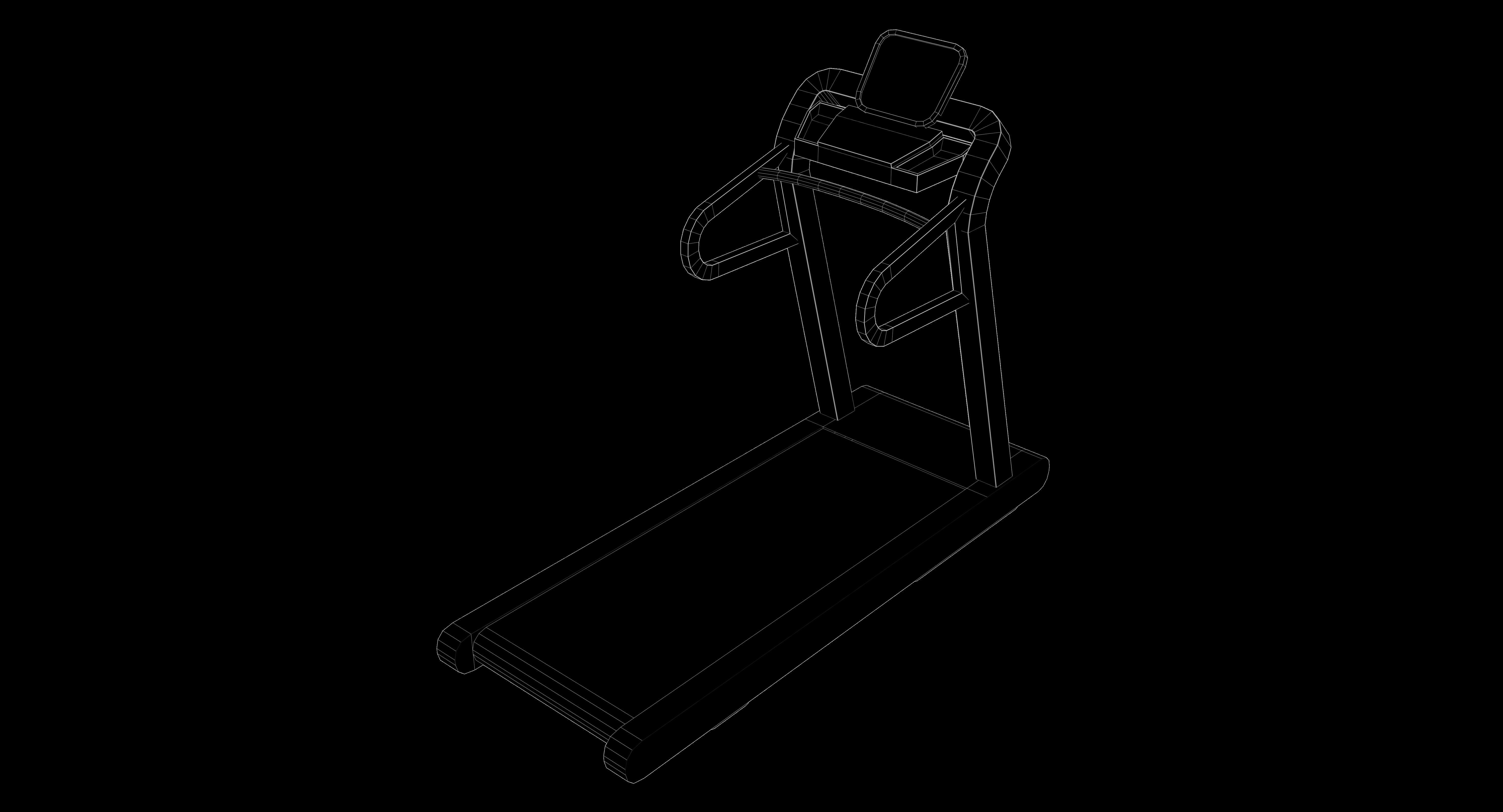 Gym Treadmill LowPoly 3D model CGTrader