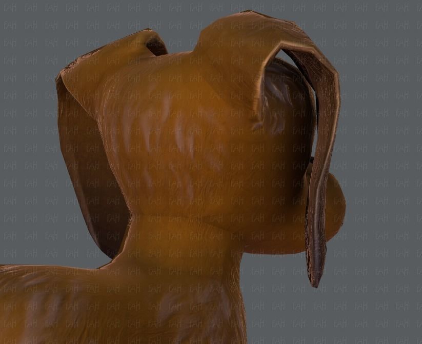 Dog base cartoon Low-poly 3D model_20