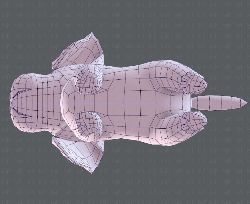 Dog base cartoon Low-poly 3D model_36