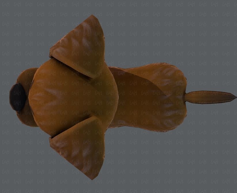 Dog base cartoon Low-poly 3D model_33