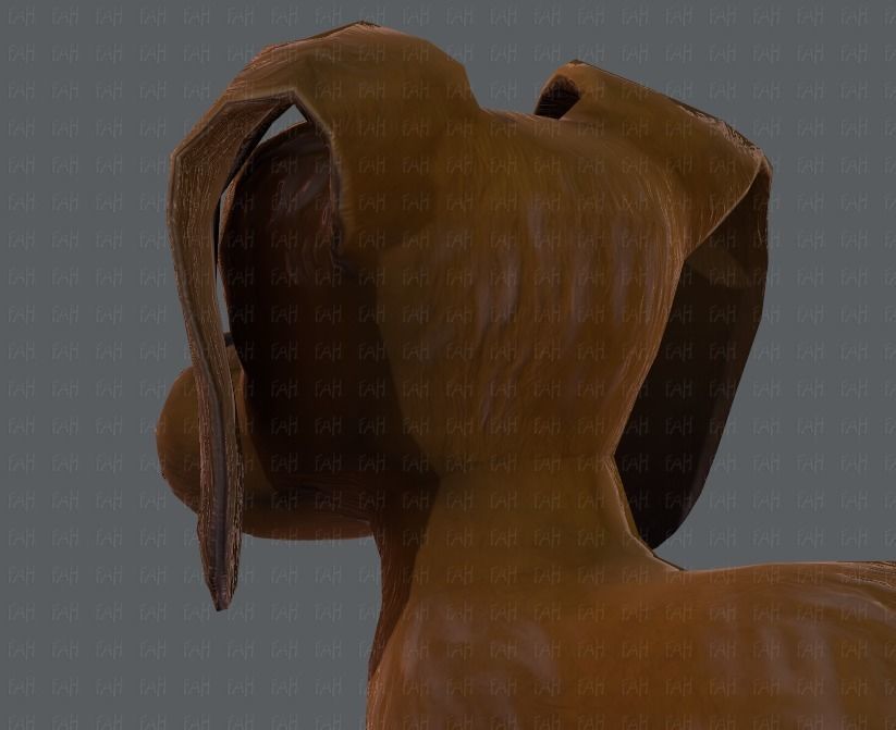 Dog base cartoon Low-poly 3D model_22