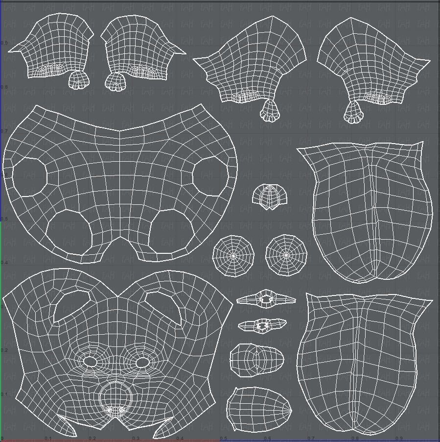 Dog base cartoon Low-poly 3D model_42