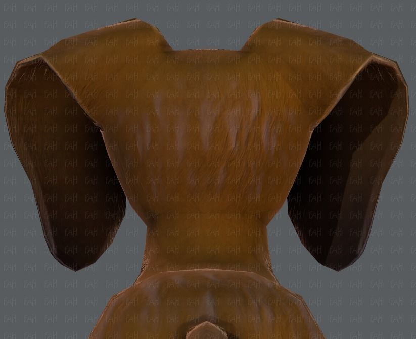 Dog base cartoon Low-poly 3D model_21