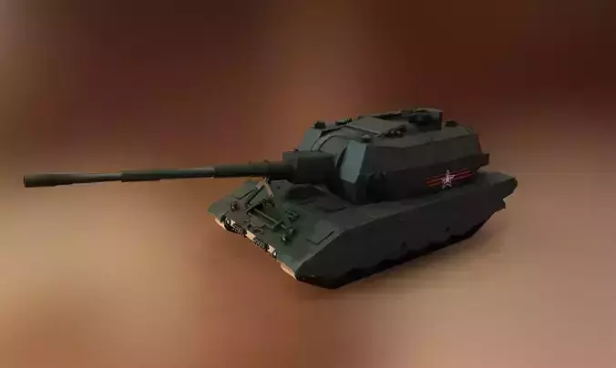 Russian Tank - 2S35 Koalitsiya-SV Low-poly 3D model