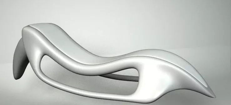 TANTRIC 3 futuristic lounge chair 3D model_0