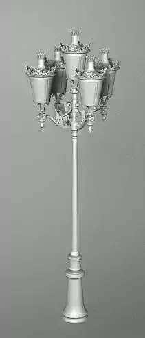 STREETLIGHT 2 street lamp with four lights