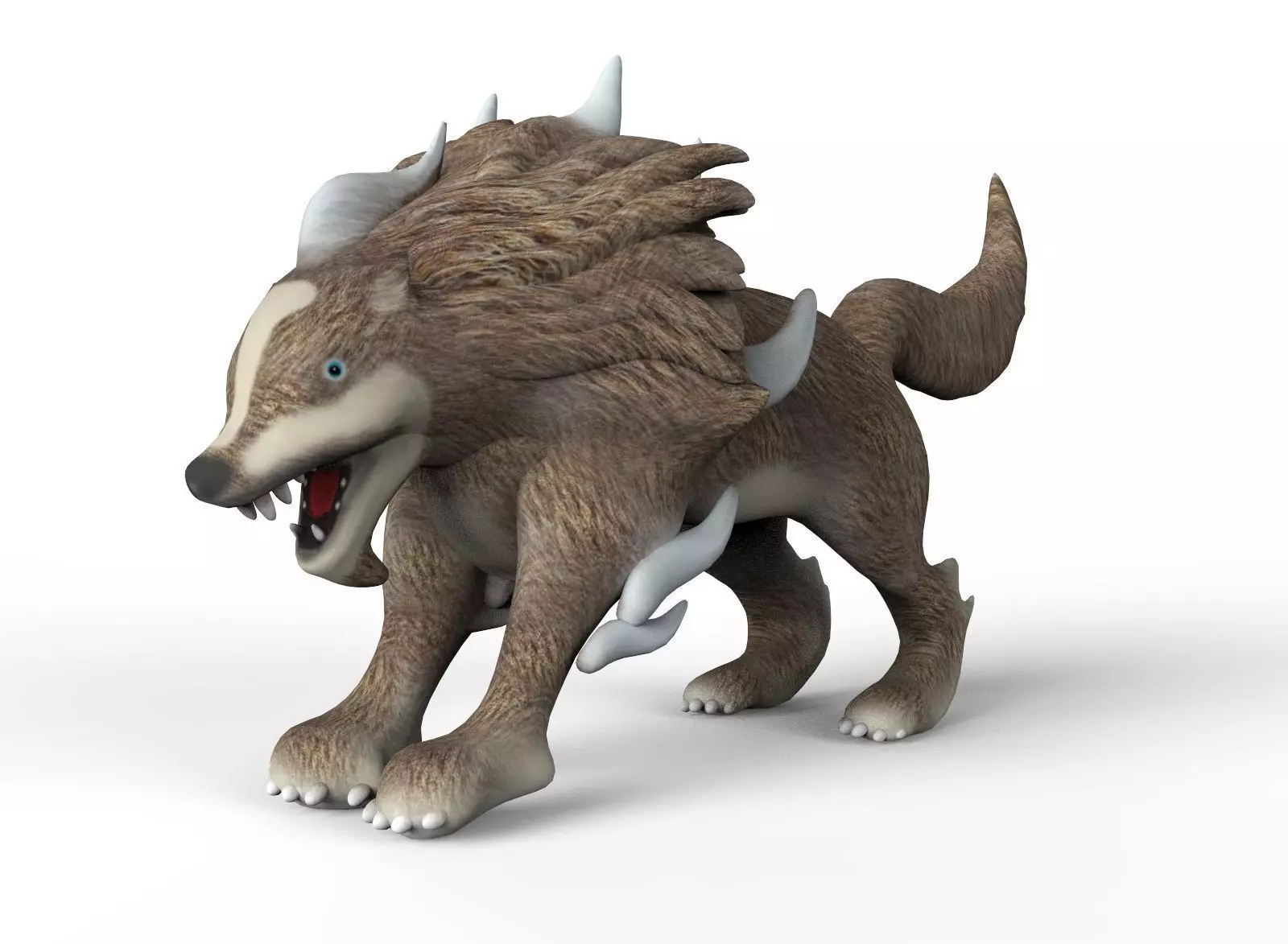 Fantasy Wolf  Low-poly 3D model_0