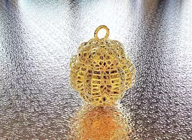 BRO WOVEN SPHERE PENDANT 3D print model