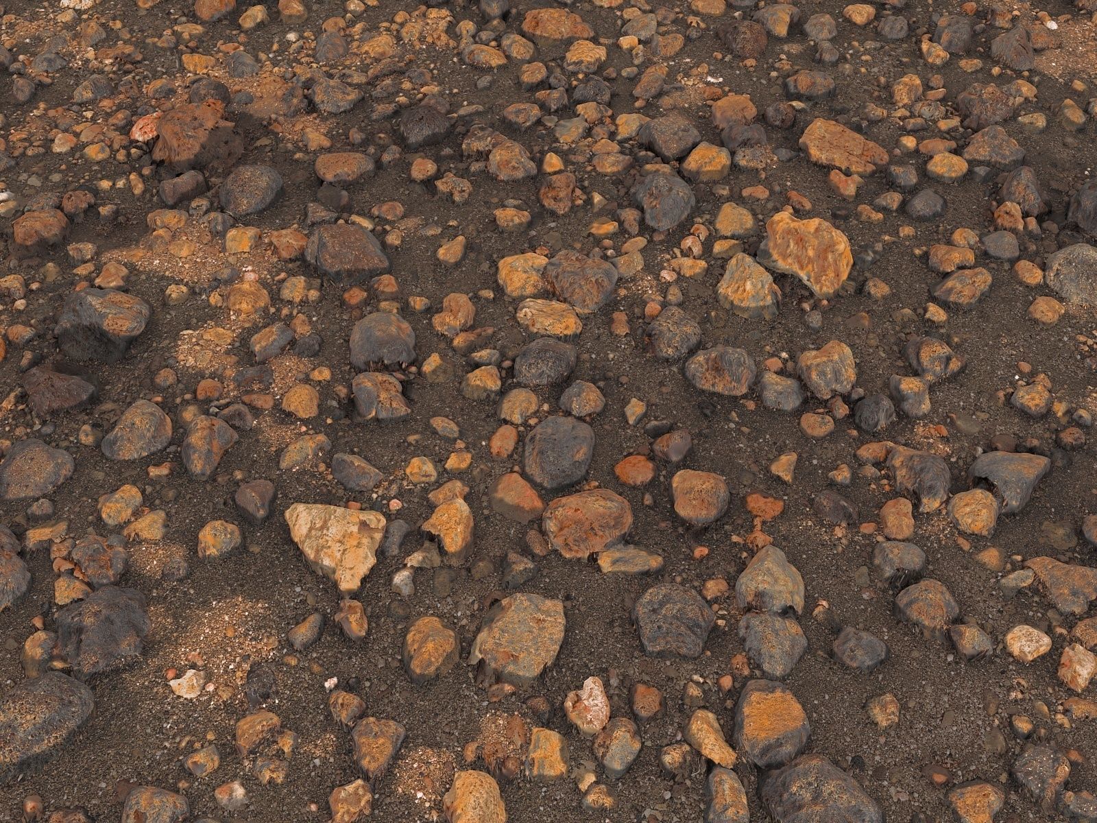 Stone Desert Low-poly 3D model_3