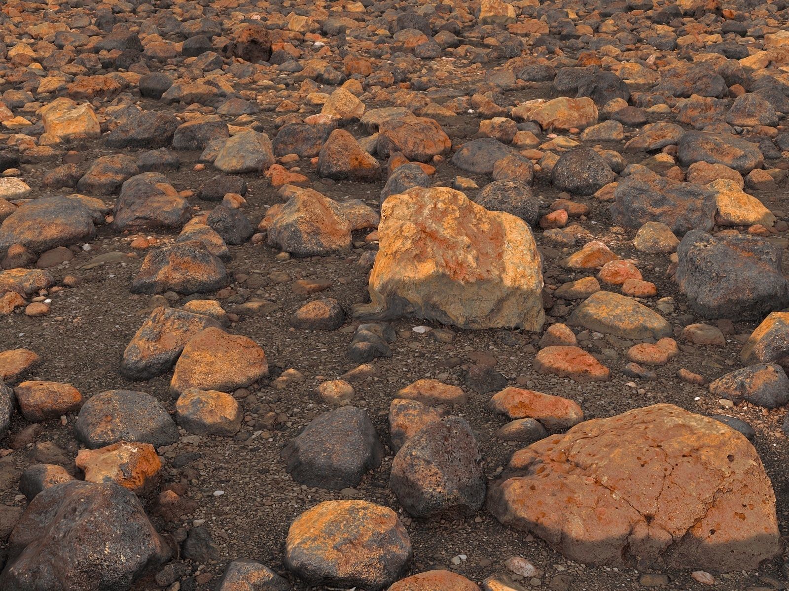 Stone Desert Low-poly 3D model_1