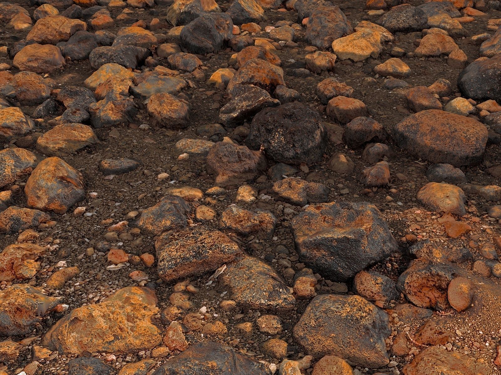 Stone Desert Low-poly 3D model_5